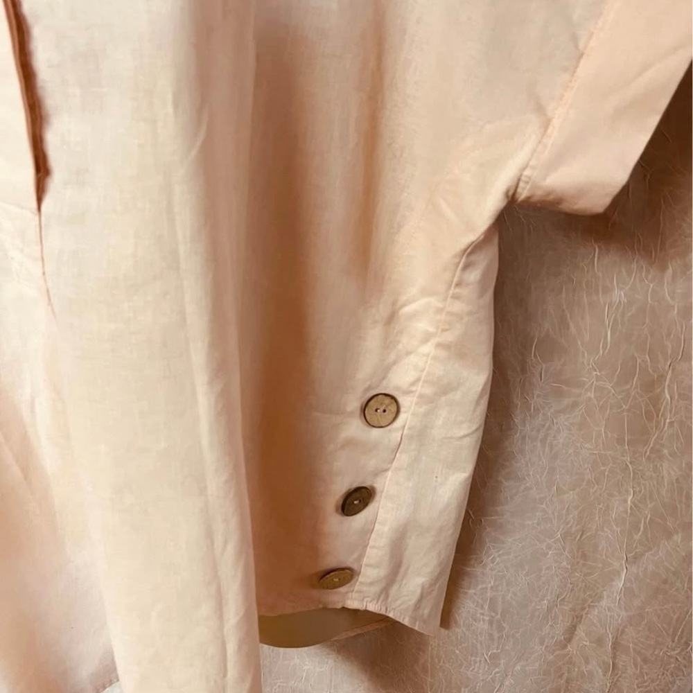 Peach color Boxy Blouse with short Sleeves - Picture 3 of 10